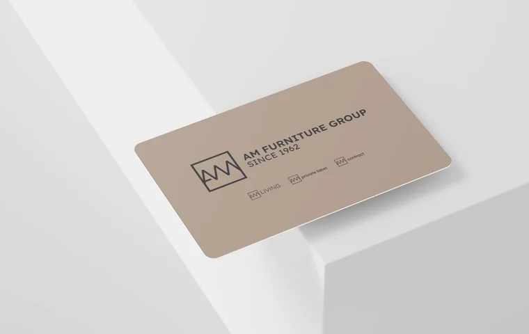 Cartão NFC produzido para a AM Furniture Group